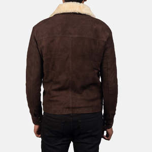 Chaqueta de invierno para hombre de diseño superior con cuello levantado manga completa 100% cuero de alta calidad personalizable precio razonable - Product Image 4