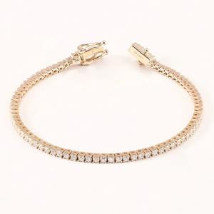 Igi ได้รับการรับรอง925สเตอริงโกลด์14K สร้อยข้อมือเทนนิสคุณภาพสูงกำไลเซอร์โคเนียเพชรโมอิสหรูหราและมีสไตล์ - Product Image 2