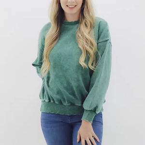 Sudaderas de Talla Grande para Mujer, Ropa Deportiva de Moda, Estilo Lavado Ácido, Sudadera para Mujer en Venta en ZOHAN CREATIONS - Product Image 4