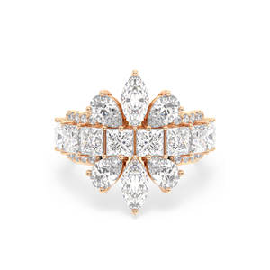 Bague de fiançailles REYES, nouveau design, multi-pierres moissanites en argent sterling 925, pour femmes, certifiée GRA, bijoux fins - Product Image 2