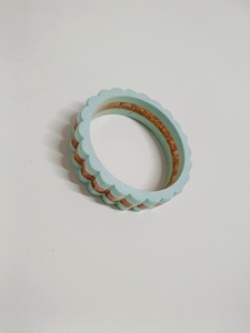 Brazaletes de resina coloridos de moda, brazalete grueso, pulseras irregulares, brazalete marrón texturizado de mármol de resina, regalos de joyería - Product Image 4