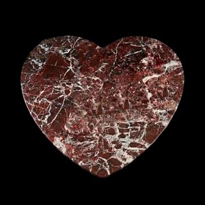 Table d'appoint en marbre naturel rouge onyx en forme de cœur, meubles personnalisés populaires pour le salon minimaliste, décoration intérieure - Product Image 2