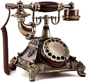 European Rotary Corded Antique Telephone <b>Old</b> Vintage Rotary Dial <b>Phone</b> Handset Turntable Telephone Telephone Antique Landline - Product Image 1