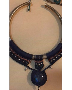 Delicado collar de gemas de forma ovalada de labradorita de 15 mm de tamaño ajustable collar de macramé de cuerda de hilo de Color blanco bohemio - Product Image 5