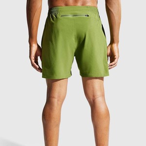 กางเกงขาสั้นผ้าฝ้ายโพลีเอสเตอร์สำหรับผู้ชายกางเกงขาสั้นกีฬาลำลองมีกระเป๋าเอวขนาดกลางมีเชือกผูกโลโก้ตามสั่งสำหรับฤดูร้อน - Product Image 4