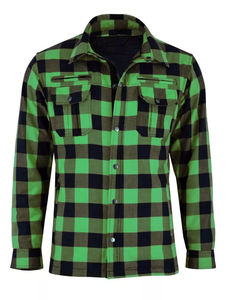 Wholesale <b>Men's</b> Casual <b>Shirts</b> Customized Flannel Breathable Button Long OEM Stripped Double <b>Pockets</b> Your Own Logo Luxury <b>Shirts</b> - Product Image 1