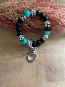 Llavero de piedra cónica, llavero de cuentas de piedras preciosas de cristal curativo, llavero de cristal, accesorio de bolsa, regalo para mamá/amigo-YF2212 - Product Image 3