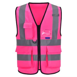Gilets de sécurité réfléchissants à glissière à prix compétitif gilet de sécurité haute visibilité multifonctionnel respirant à séchage rapide unisexe - Product Image 1