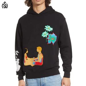 Sudadera con capucha bordada fabricada profesionalmente para hombre a la venta sudaderas con parche bordado de chenilla personalizado con MOQ bajo - Product Image 1