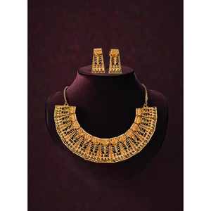 Premium Selling Necklace Earrings <b>Set</b> with 22K <b>Gold</b> Plated Unique Designed Women Wear Necklace Earrings <b>Set</b> <b>Jewelry</b> - Product Image 1