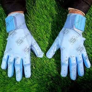Gants d'entraînement de baseball en cuir de vachette 100% véritable conception de manchette longue taille adulte gants de frappeur taux d'usine - Product Image 4