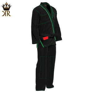 100% algodón JIU JITSU GI doble tejido negro artes marciales ropa BJJ GI JIU JITSU uniformes con logotipo personalizado - Product Image 3