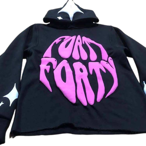 โลโก้ที่กําหนดเอง 3Dพัฟพิมพ์ 2024 Customพิมพ์Hoodiesเสื้อขนาดใหญ่CroppedดิบHem Streetผู้ชายพัฟHoodie - Product Image 1