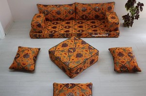 Diseño árabe tradicional 190cm/6 pies/75 pulgadas Juego completo de sofás para sala de estar 10 PCS Muebles para el hogar con cubiertas y esponja - Product Image 2