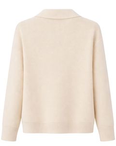 <b>Women</b> Button Front Knit <b>Cardigan</b> Sweater Long Sleeve Soft Casual Winter Top <b>With</b> Polo Collar For Ladies Fashion Style Wear - Product Image 2