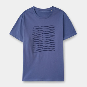 T-shirts surdimensionnés tricotés 100% coton/fibre de bambou personnalisables grande taille avec impression numérique sur le devant pour hommes femmes vente en gros - Product Image 1