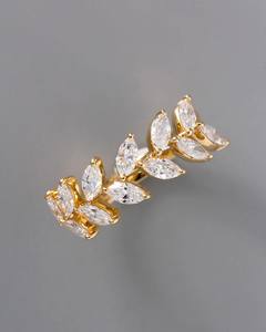 Bague de mariage en moissanite taille marquise 1,5x3mm, motif feuille éternité, en argent sterling 925, bijoux en gros - Product Image 2