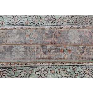 Alfombra Turca de 2.3x4.4 pies, Alfombra Vintage, Alfombra Oriental Verde de Lana - Product Image 5