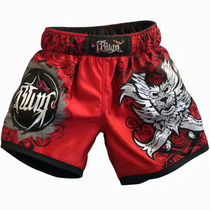 กางเกงมวย MMA ผ้าฝ้ายและโพลีเอสเตอร์แบบยูนิเซ็กซ์สั่งทำพิเศษปี 2025 ขายส่ง แห้งเร็ว ระบายอากาศได้ดี สำหรับมวยไทย - Product Image 6