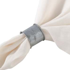 New Galvanized metal <b>napkin</b> ring <b>silver</b> wholesale kitchen restaurant home wedding decor hotel office tableware bulk quantity - Product Image 2