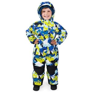 Combinaison de ski pour enfants, imperméable, hiver, une pièce, avec capuche, coupe-vent, isolée, pour garçons, filles, enfants - Product Image 1