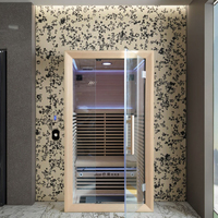 Sauna en bois design moderne pour l'intérieur et la maison Poêle de haute qualité 6kw Panneau de commande solide pour ordinateur Vapeur infrarouge lointain