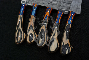 ชุดมีดดามัสกัสชุดครัวชุดมีดทำครัวพร้อมปลอกหนังวัวแท้ - Product Image 5