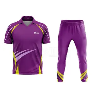 Uniforme de cricket de meilleure qualité OEM/ODM uniforme de cricket imprimé de logo personnalisé ensembles d'uniformes de cricket professionnel