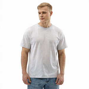 Baggy Sublimation t-shirt hommes goutte épaule imprimé t-shirts hommes 100% coton Slim Fit Sublimation t-shirt hauts hommes - Product Image 3