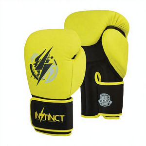 Nouveaux gants de boxe en cuir personnalisés avec logo pour entraînement professionnel, Muay Thai, Kickboxing, frappe lourde, pour adultes, avec fermeture auto-agrippante - Product Image 1