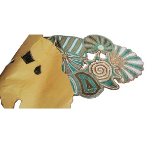 Chemin de table perlé vert or et couleur marron chemin de table décoratif de Noël doublure de table au prix de gros - Product Image 4