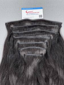 <b>CLIP</b> <b>in</b> <b>Hair</b> <b>Extensions</b> Straight <b>Hair</b> 100% Raw Vietnamese Human <b>Hair</b> Very High Quality - Product Image 3