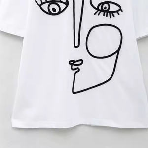 เสื้อยืดผู้หญิงผ้าฝ้ายออร์แกนิก100% เสื้อยืดธรรมดาขนาดใหญ่ออกแบบได้ตามต้องการ - Product Image 5