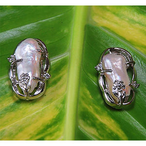 Bijoux en forme de perle naturelle, bijoux en coquillages, bijoux en perles, motif artistique, barox naturel - Product Image 1