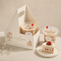 Boîtes cadeaux personnalisées pour biscuits avec fenêtre, emballages de boulangerie haut de gamme pour biscuits, desserts et friandises de fêtes
