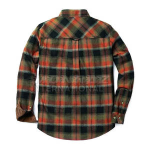 Camisas de franela de algodón 100% personalizadas para hombre, diseño a cuadros transpirable a la moda de otoño, suministro a granel, Camisa de franela personalizada a la moda de otoño - Product Image 2