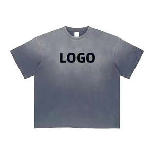 เสื้อยืดแขนสั้นผ้าฝ้าย100% สำหรับผู้ชายเสื้อยืดโอเวอร์ไซส์สำหรับฤดูร้อนโลโก้ตามสั่ง - Product Image 4