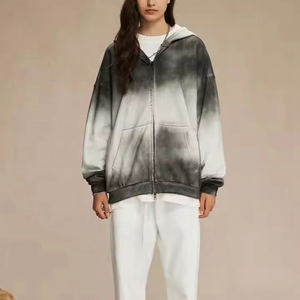 Sweat à capuche en coton à manches longues et fermeture éclair de haute qualité avec logo personnalisé pour les femmes vêtements de sport décontracté uni épaule confortable - Product Image 4