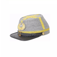 ÉDITION LIMITÉE Fabriqué en usine WW2 ALLEMAND WW11 VISOR SA Kepi SHAKO Black Top HAT