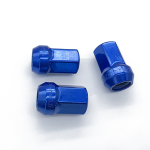 Nouveaux boulons de roue bleu fer <span class=keywords><strong>Audi</strong></span> 12X1.25mm avec écrous <span class=keywords><strong>antivol</strong></span> Serrure de sécurité de voiture de 32mm de longueur - Product Image 2