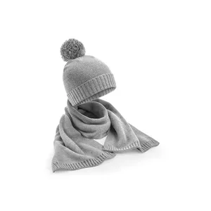 Personalized <b>Knitted</b> Scarf and Beanie <b>Set</b> Winter Sports Accessories Merchandising - Product Image 1