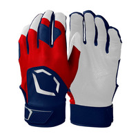 Gants de frappeur de baseball pour droitier avec logo personnalisé OEM, à doigts entiers, antidérapants, séchage rapide, en cuir de haute qualité
