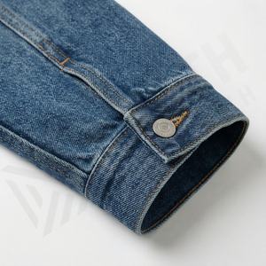 Veste en jean longue extensible sur mesure pour femmes, hiver, écologique, respirante, col montant, fabricant OEM, grande taille - Product Image 6