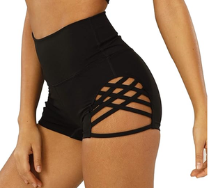 Shorts en similicuir noir pour femmes Taille haute Sexy Stretch Mini Booty Shorts chauds - Product Image 5