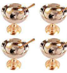 ชามใส่ไอศกรีมทำจากทองแดงแบบโบราณสำหรับสลัดผลไม้มีสไตล์เค้กไอศกรีมของหวานขนาดตามสั่ง - Product Image 4