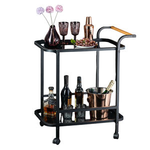 Advantageous Design <b>Cart</b> Serving <b>Trolley</b> In Metal Black Color Food Serving <b>Trolley</b> For Home Kitchenware Use - Product Image 4