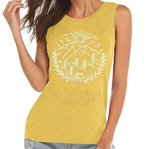 Camiseta sin Mangas con Estampado de Moda para Mujer, Camiseta sin Mangas Cómoda para Usar en la Calle - Product Image 4