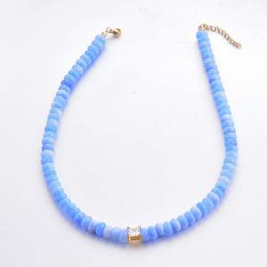 สร้อยคอหินหลากสีธรรมชาติ OEM ขายส่ง สร้อยคอคริสตัลบำบัดรักษาสำหรับผู้หญิง ของขวัญ สร้อยคอพลอยรูปหยดน้ำ - Product Image 6