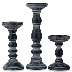 High Quality <b>Metal</b> <b>Candle</b> <b>Holder</b> Stand <b>Black</b> Powder Coat Finishing Decorative Lighting for Handmade Home & Outdoor Set of 3 - Product Image 4