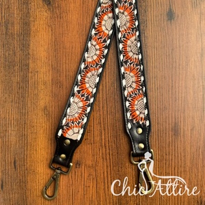 Nuevos accesorios de correas para bolso de mujer, correa de hombro larga de cuero mecanizado a mano, bolso desmontable de cuero de vaca genuino y correas para guitarra - Product Image 1